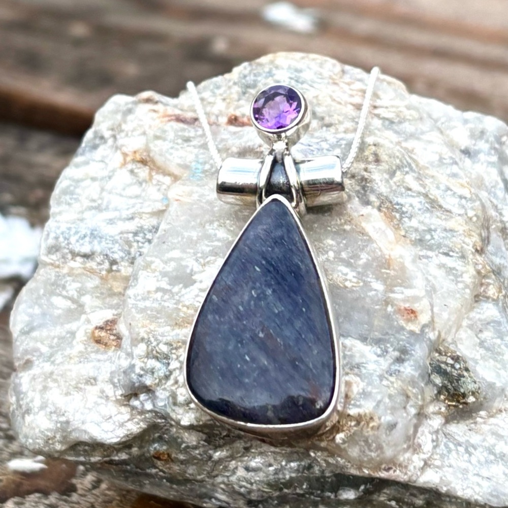 Purple Adventurine & Amethyst Necklace - Picture 10 of 10